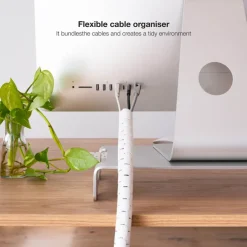 Accesorio Nanocable Organizador Flexible 25mm 3.0m Blanco