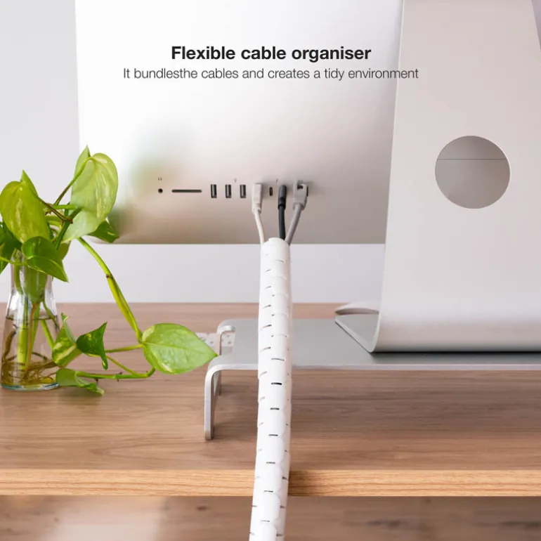 Accesorio Nanocable Organizador Flexible 25mm 3.0m Blanco