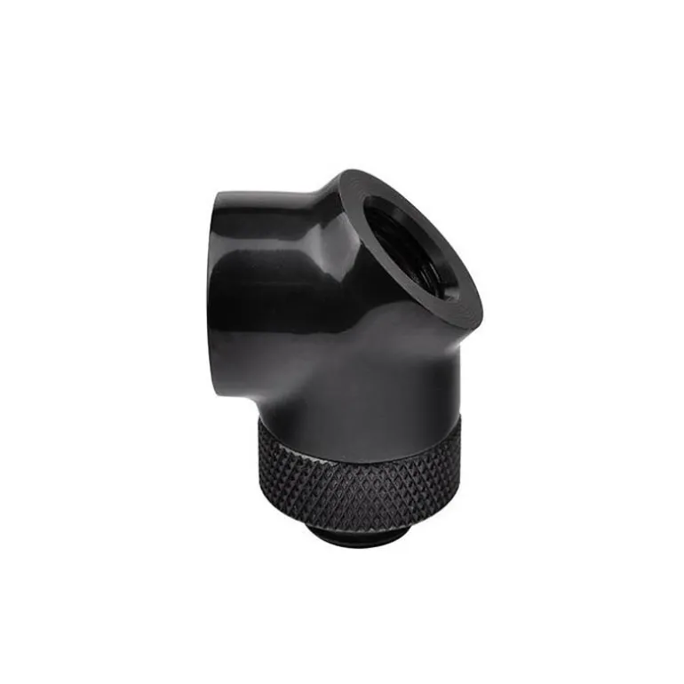 Adaptador Thermaltake Pacific 2F-1M G1/4" 45º-90º Negro