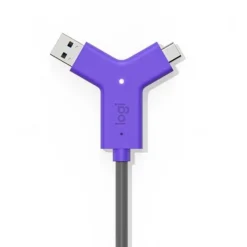 Adaptador Logitech Swytch USB-C/USB 3.2/HDMI Morado