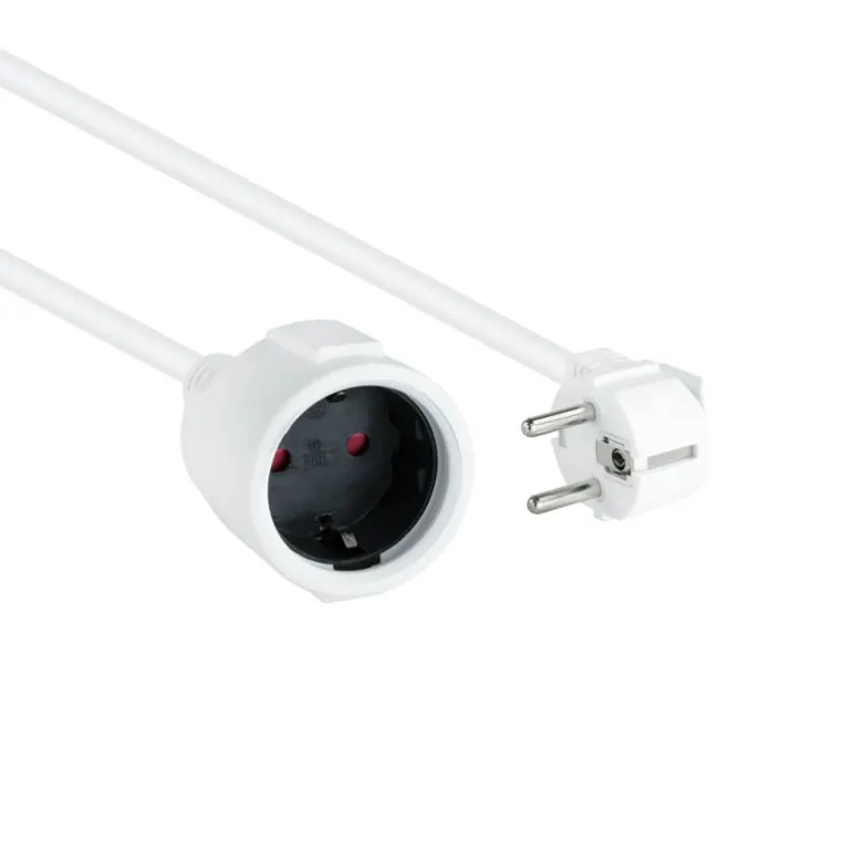 Alargador Nanocable Extension Cable Alimentación 5.0m Blanco