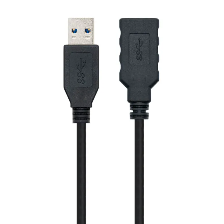 Alargador Nanocable USB 3.0 A-M a M-H 2.0m Negro