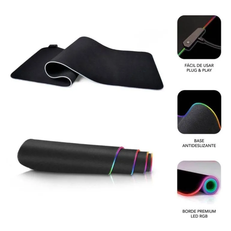 Alfombrilla Subblim MP-02RGB01 LED RGB Premium XL