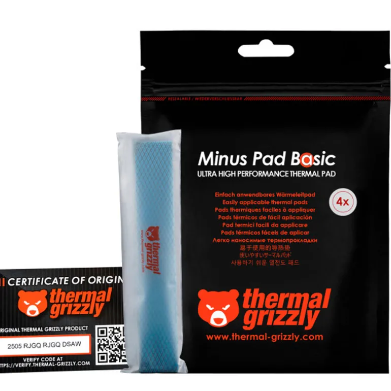 Almohadilla Térmica Thermal Grizzly Minus Pad Basic 120 x 20 x 1,0 mm 4u