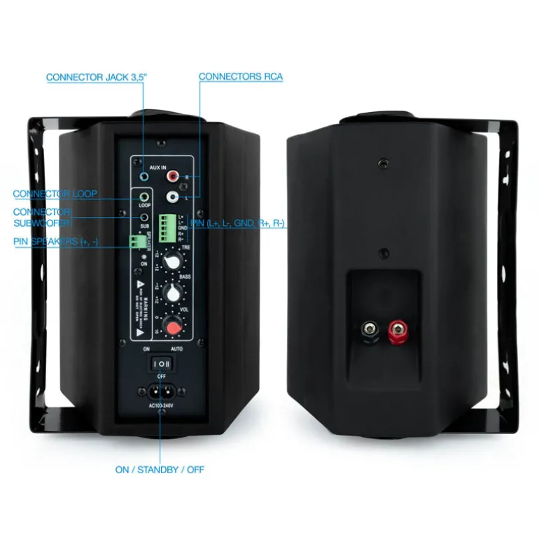 Altavoces TooQ TQOWS-01B 30W Negro