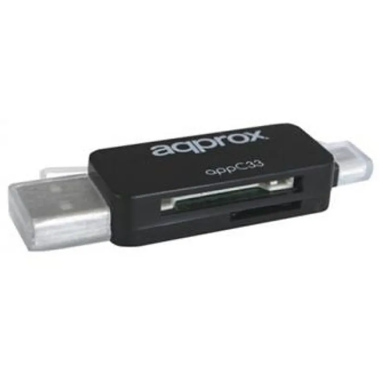 Approx Adaptador Micro SD / SD & MMC a USB y Micro USB - Adaptador