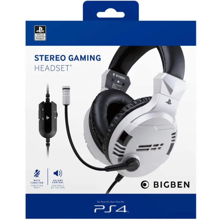 Auriculares BigBen HEADSET V3 Sonido Envolvente Blanco