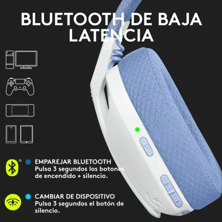 Auriculares Logitech G435 LIGHTSPEED Wireless Blanco