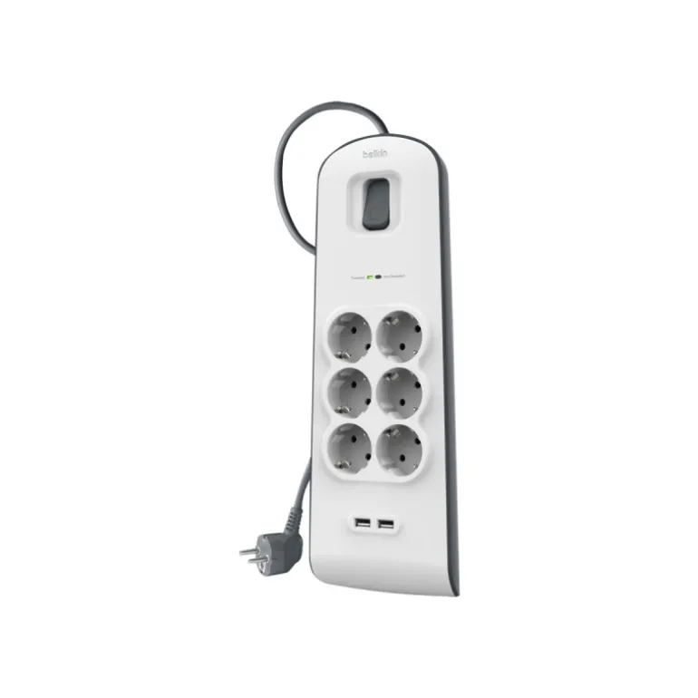 Belkin SurgeMaster 6xPotencia / 2xUSB A - Regleta