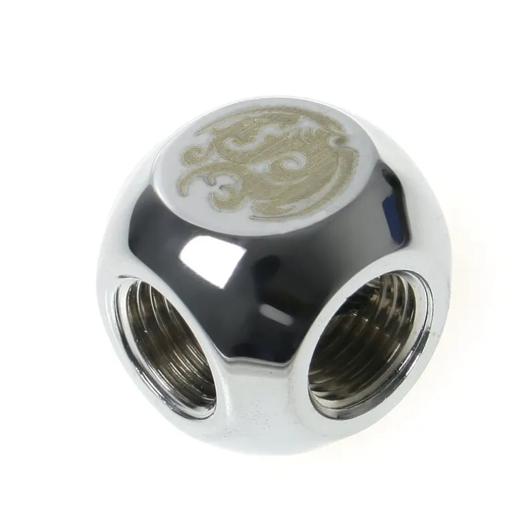 Bitspower T-Adapter 3x IG 1/4" Plata - Adaptador