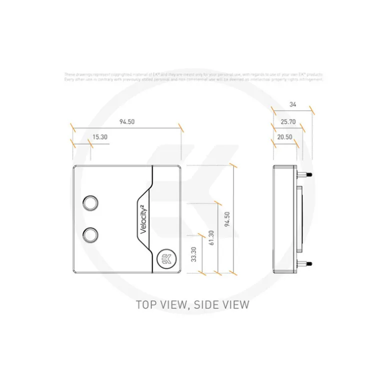 Bloque CPU EKWB EK-Quantum Velocity2 DRGB Niquel Satin