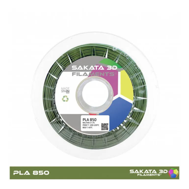 Bobina Sakata 3D Filamento PLA 850 1.75mm 1Kg Militar
