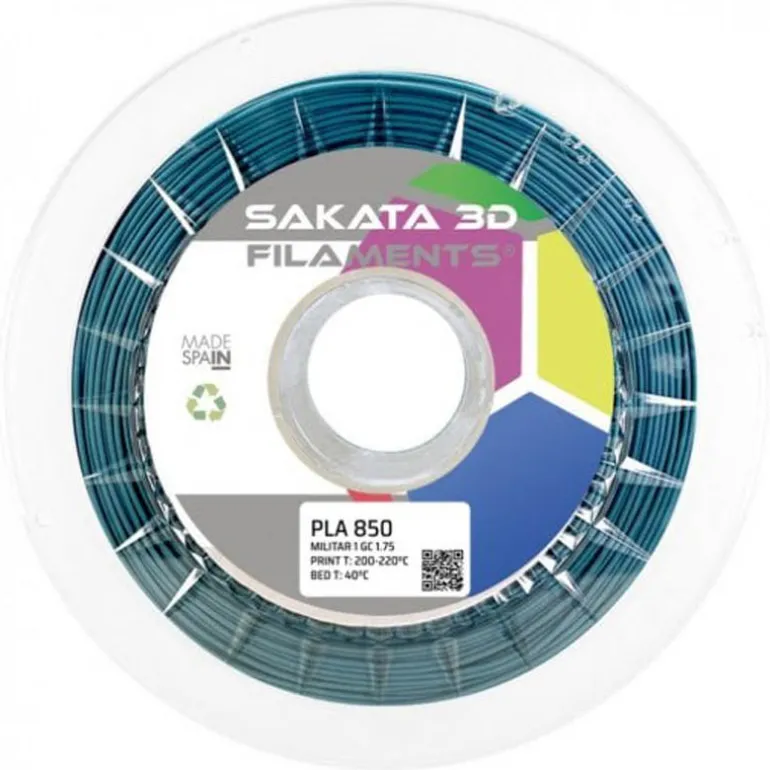 Bobina Sakata 3D Filamento PLA 1.75mm 1Kg Militar Tone 1