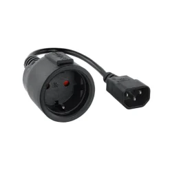 Cable Nano Cable Adaptador C14M a CEE7H 0.25M Negro