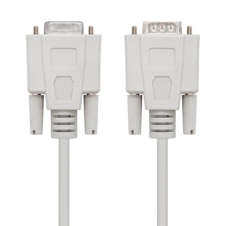 Cable Nano Cable Serie RS232 DB9 M-H 1.8M Blanco