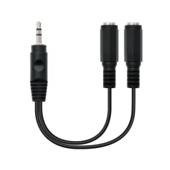 Cable Audio Nanocable 2 Jack 3.5H a 1 Jack 3.5m