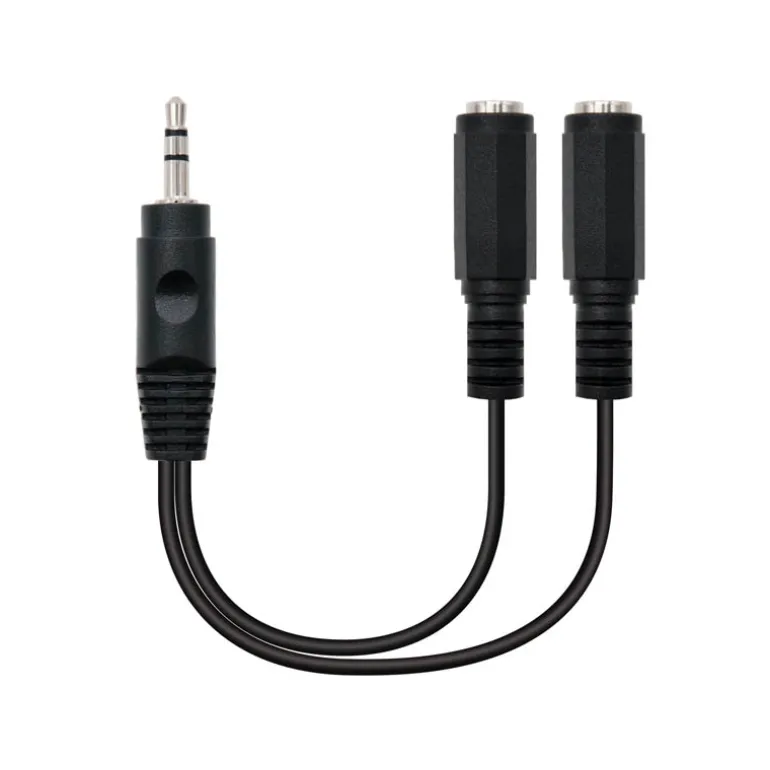 Cable Audio Nanocable 2 Jack 3.5H a 1 Jack 3.5m