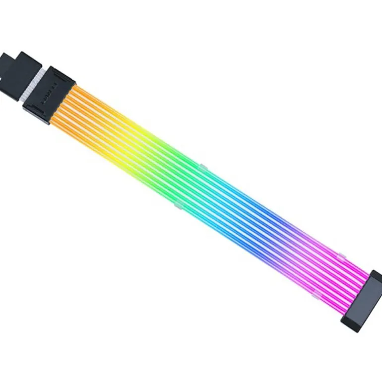 Cable Extensión Lian Li Strimer Wireless ARGB PW16-81W 12 + 4 Pines Para GPU Blanco