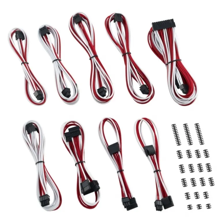 CableMod Classic ModMesh RT-Series Asus / Seasonic Blanco/Rojo - Kit Cables