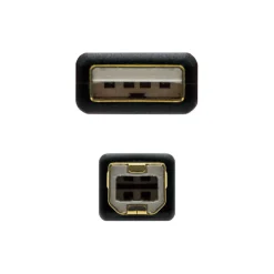 Cable Nanocable USB 2.0 A-M B-M 5.0m Negro