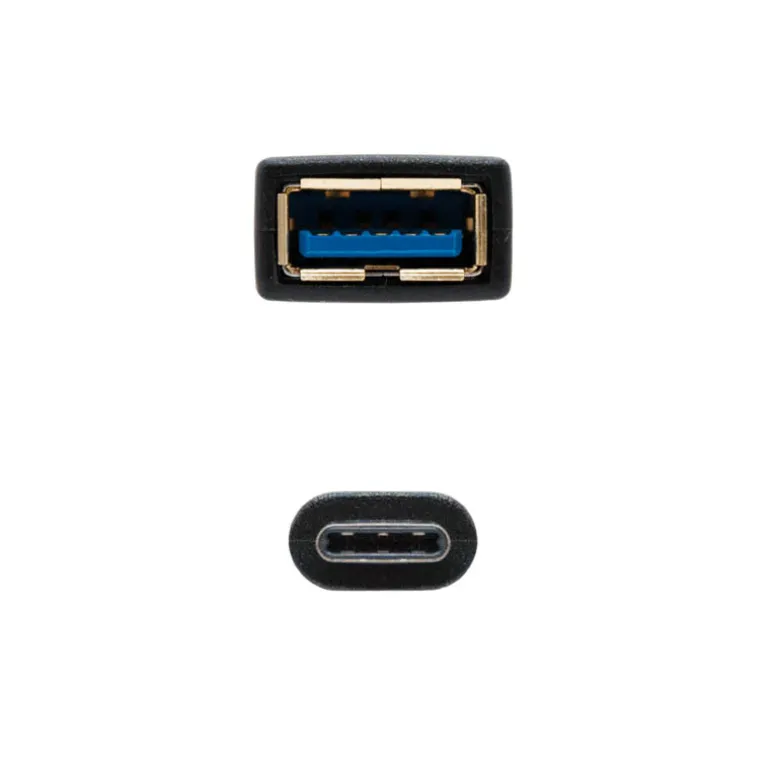 Cable Nanocable USB 3.1 3A OTG Tipo USB-C MA-F 0.15M Negro