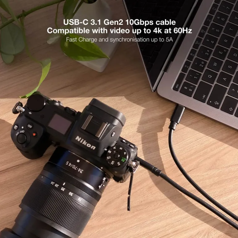 Cable Nanocable USB 3.1 4K 60Hz 5A C a USB-C 0.5m Negro