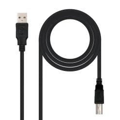 Cable Nano Cable USB 2.0 Tipo A-B 1.8 M Negro