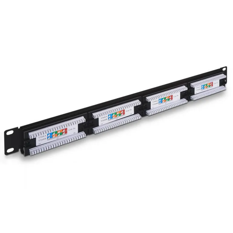 Cable Red Aisens A141-0307 24 Puertos RJ45 Cat.5e UTP 19" 1U Negro