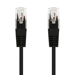 Cable Red Nano Cable Latiguillo Categoria 6 UTP 0.5M Negro
