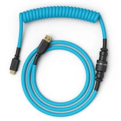 Cable Teclado Glorious PC Gaming Race Cable Espiral Azul Eléctrico