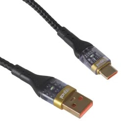 Cable USB iggual Tipo A A Tipo C 3A 100cm Trenzado LED