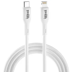 Cable USB iggual Tipo C/Lightning 100cm Q3.0 3A Blanco