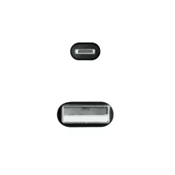 Cable USB Nanocable Lightining-USB A-M 1M Negro