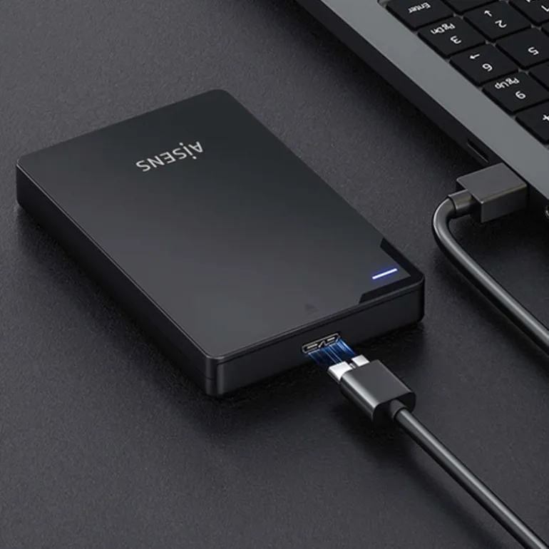 Caja Externa Aisens ASE-2520B 2.5" SATA USB 3.1 Sin Tornillos Negra