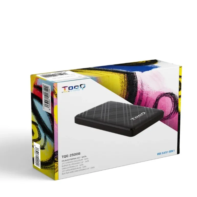 Caja Externa Tooq TQE-2500B 2.5" SATA3 USB3.1 Gen1 Negro