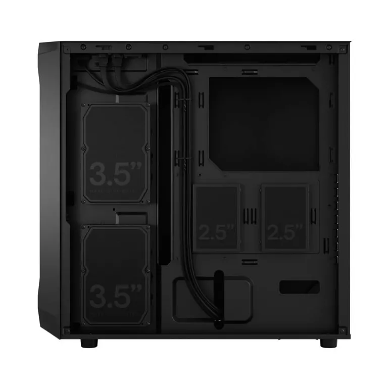 Caja/Torre Fractal Focus 2 Panel Sólido Negro