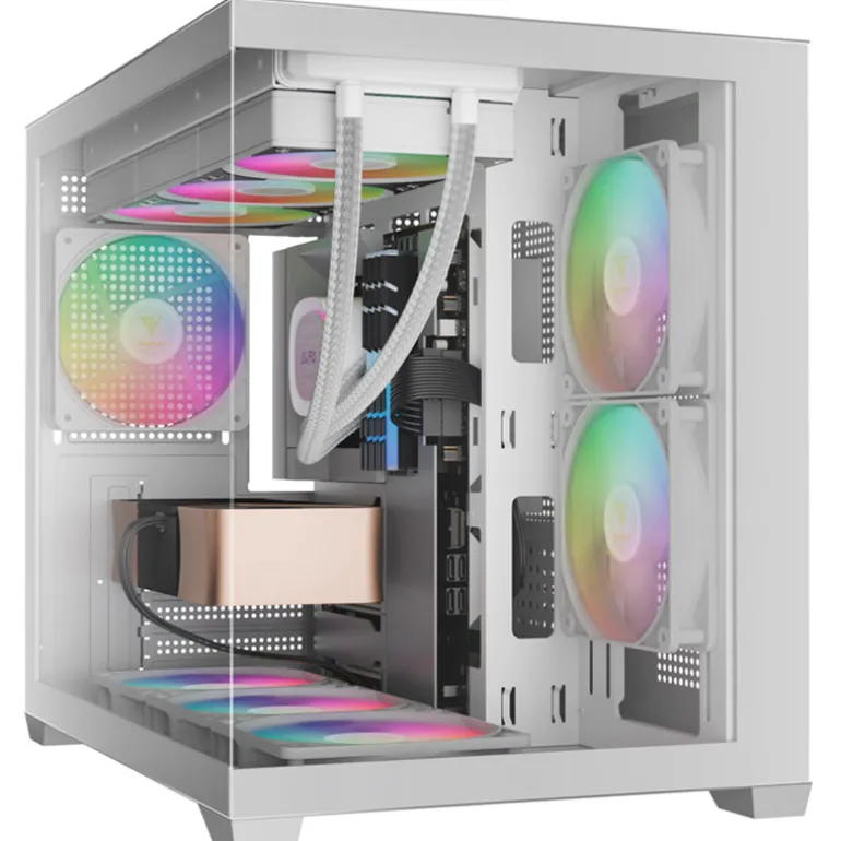 Caja/Torre Gamdias Aura GC10M ARGB Blanco