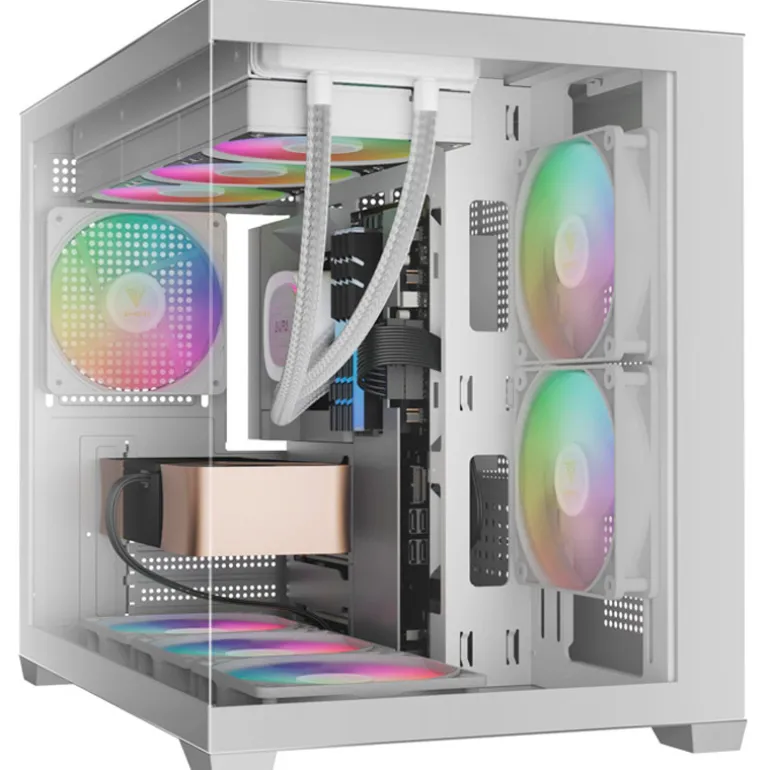 Caja/Torre Gamdias Aura GC10M V2 ARGB Blanco