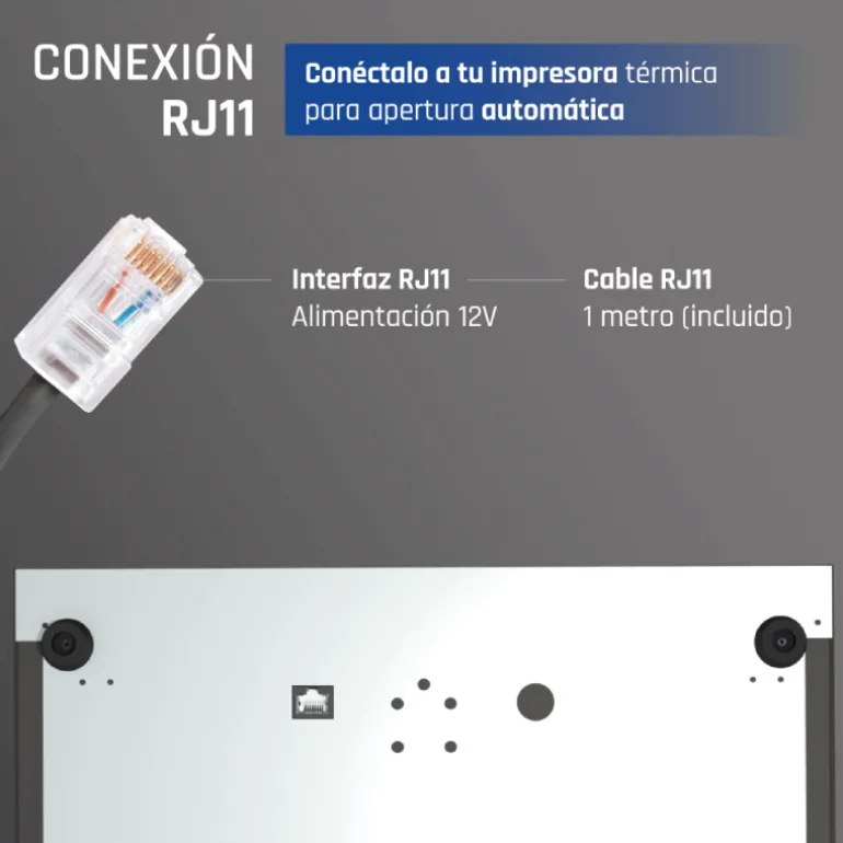 Cajón Portamonedas iggual IRON-50 42cm Negro
