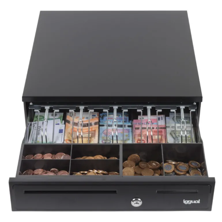 Cajón Portamonedas iggual IRON-35 42cm Negro