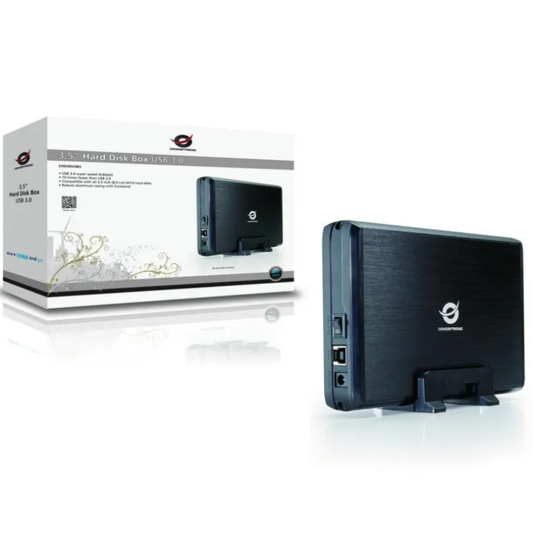 Carcasa Conceptronic Grab´n´Go 3.5" Sata - USB 3.0 - Negro