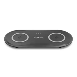 Cargador Aisens Inalámbrico USB-C 2 en 1 Negro