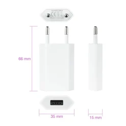 Cargador Nanocable USB 5V/1A Blanco