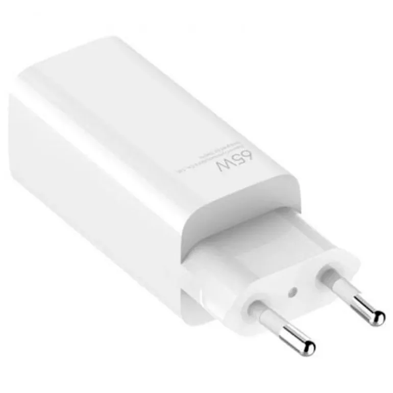 Cargador USB Xiaomi 65W Fast Charger GaN Combo 1xUSB-A 1xUSB-C Blanco + Cable USB A-C