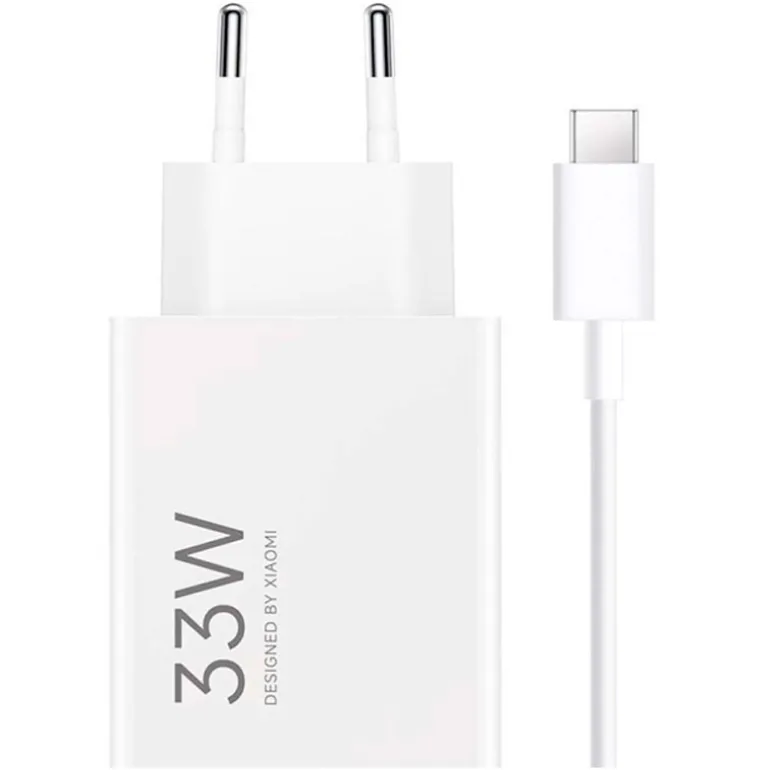 Cargador Xiaomi 33W Charging Combo 1xUSB-A Blanco + Cable USB A-C