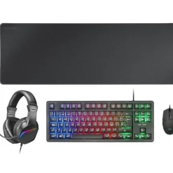 Combo Mars Gaming 4EN1 MCP-RGB3 Negro
