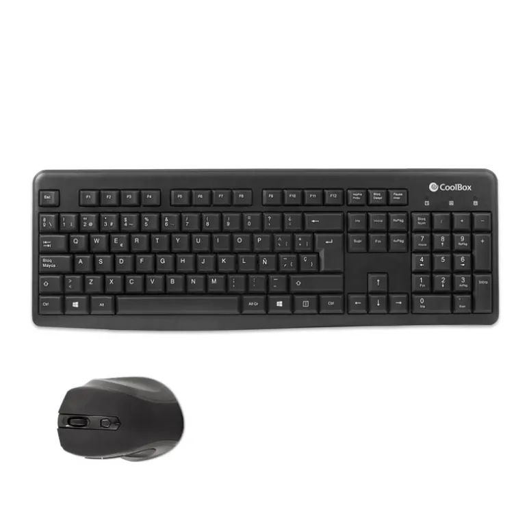 Combo Teclado/Ratón Coolbox Teclado + Ratón Wireless Negro