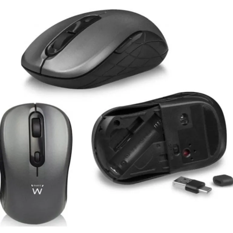 Combo Teclado/Ratón Ewent EW3272 Slim Inalámbrico Gris Negro