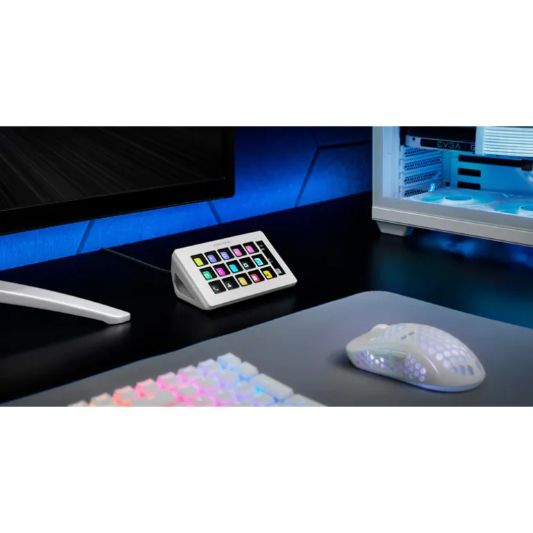 Controlador Mars Gaming MSD-ONE Stream Deck 15 Teclas LCD Blanco