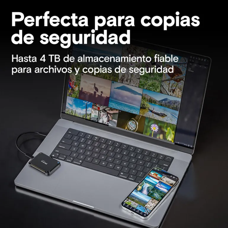 Disco Duro Externo Crucial X9 SSD 2TB USB 3.2 Gen2 Negro